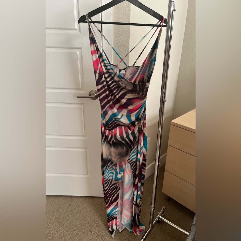 Venus Size Small Multi Colored Zebra Print Dress